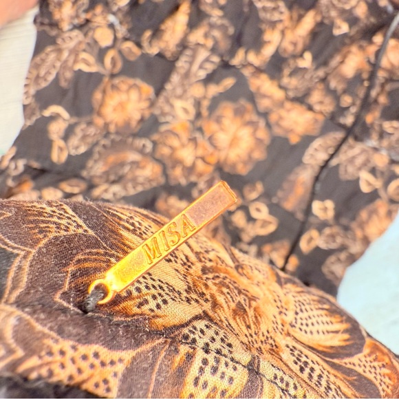 Misa Lorena Dress in Colombe d'or Flora fit and flair long sleeve dress midi sm - Picture 6 of 6